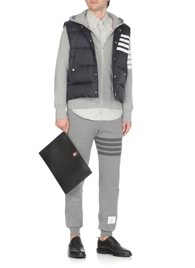 Shop Thom Browne 4 Bars Padded Gilet In Navy