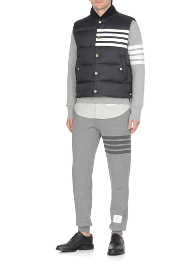 Shop Thom Browne 4 Bars Padded Gilet In Navy