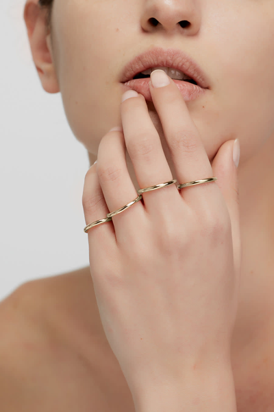 Shop Federica Tosi Rings Chloe Gold