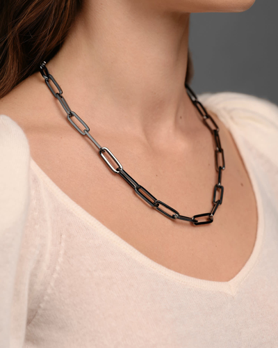 Federica Tosi Lace Square Ruthenium In Black