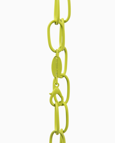 Federica Tosi Christy Matte Painted Chain Necklace In Lime