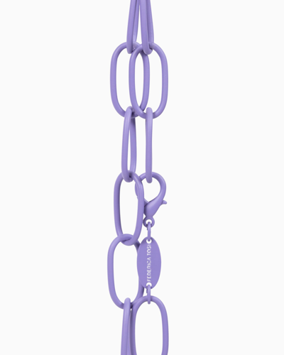 Federica Tosi Christy Matte Painted Chain Necklace In Lilac