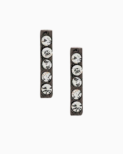 Shop Federica Tosi Earrings Lobo Line Mini Black Diamond