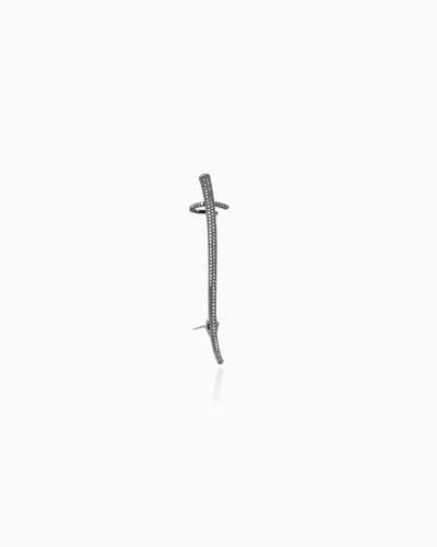 Federica Tosi Earring Kim Black Diamond In Black