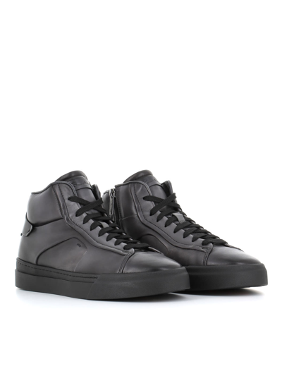 Shop Santoni Sneakers Hi-top In Black