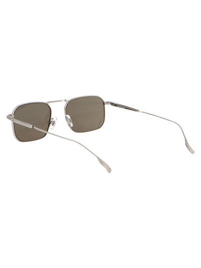 Shop Montblanc Sunglasses In 003 Silver Silver Brown