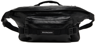 Shop Balenciaga Black Large Army Belt Bag In 1000 Black