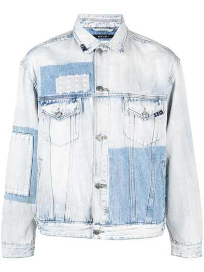 Shop Ksubi Long-sleeve Denim Jacket In Blue