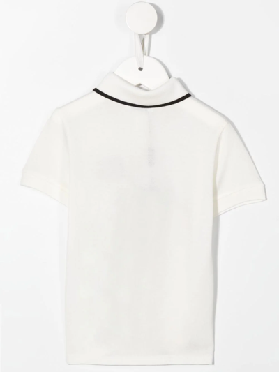 Shop Dolce & Gabbana Logo Short-sleeve Polo Shirt In White