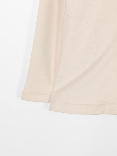 Shop Il Gufo Zipped Cotton Hoodie In Neutrals