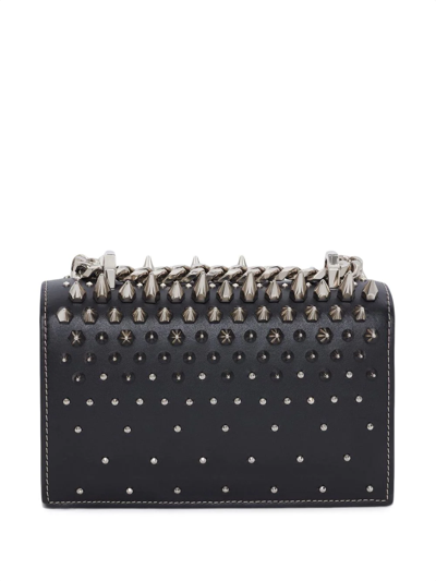 Shop Alexander Mcqueen Mini Jewelled Satchel Bag In 1000 -black