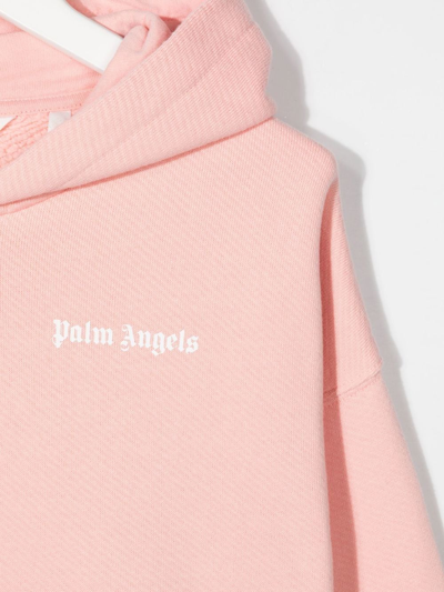 Shop Palm Angels Logo-print Hoodie In Pink