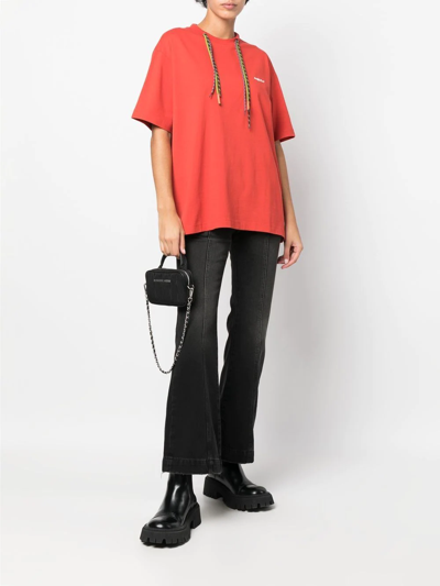 Shop Ambush Multi-cord Logo-print T-shirt In Red