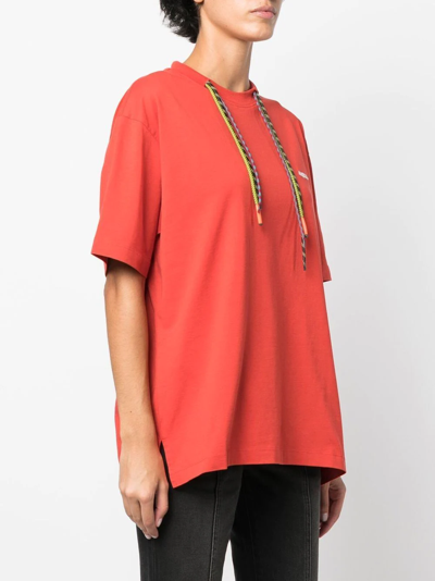 Ambush Multi-cord Cotton-jersey T-shirt In Red