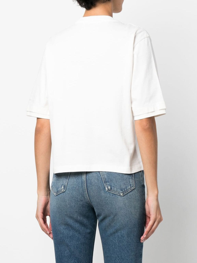 Ambush Solid Color Stoppers Crew-neck T-shirt With Removable Chain In White