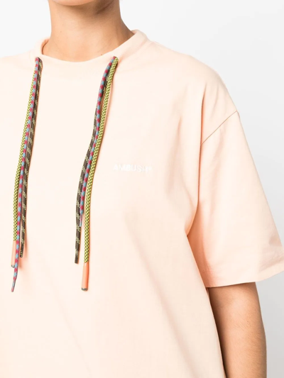 Shop Ambush Multi-cord Logo-print T-shirt In Orange