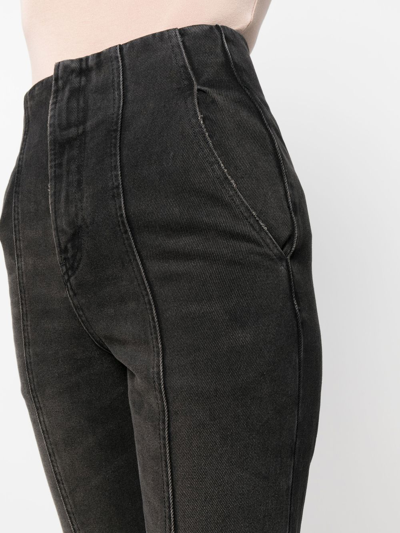 Shop Ambush Flared Cropped Trousers In Black