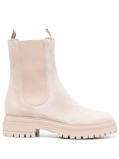 Gianvito Rossi Chelsea Boots Chester Calfskin In Neutrals