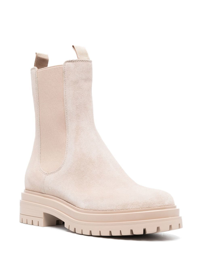 Gianvito Rossi Chelsea Boots Chester Calfskin In Neutrals