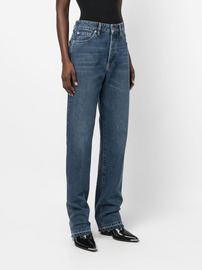 Shop 3x1 High-waist Straight-leg Jeans In Blue
