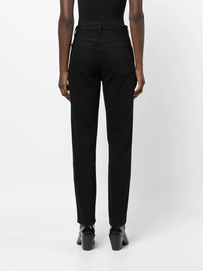 Shop 3x1 High-waist Tapered Jeans In Black