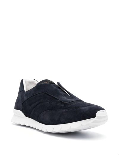 Kiton Slip-on Low Top Sneakers In Blue