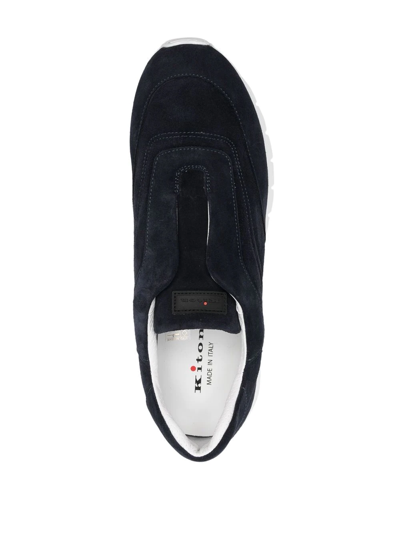 Shop Kiton Slip-on Low Top Sneakers In Blue
