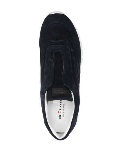 Kiton Slip-on Low Top Sneakers In Blue