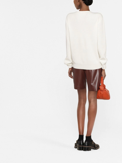 Brunello Cucinelli Boat Neck Jumper In Neutrals