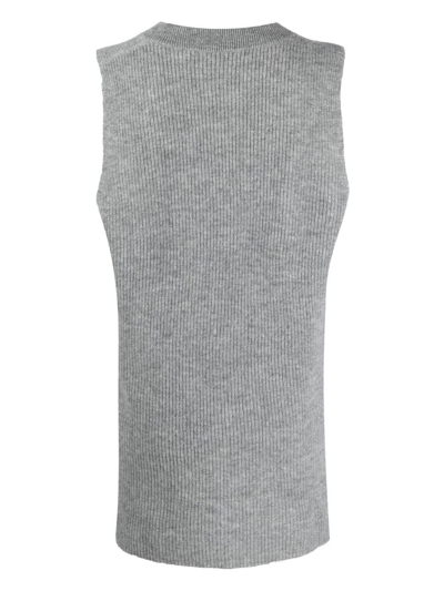 Shop 360cashmere Ribbed-knit Cashmere Jumper In Grey