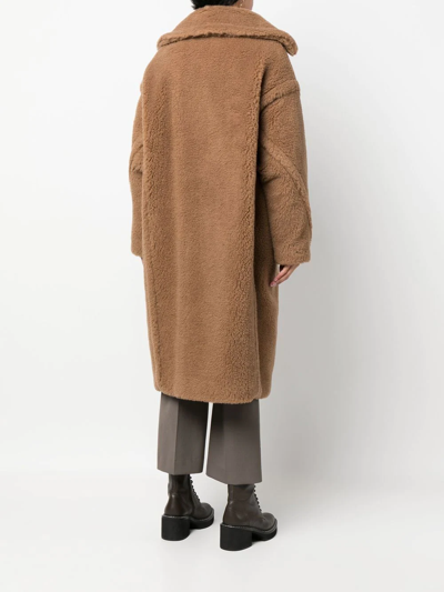 Shop Max Mara Teddy Bear Icon Oversized Coat In Brown