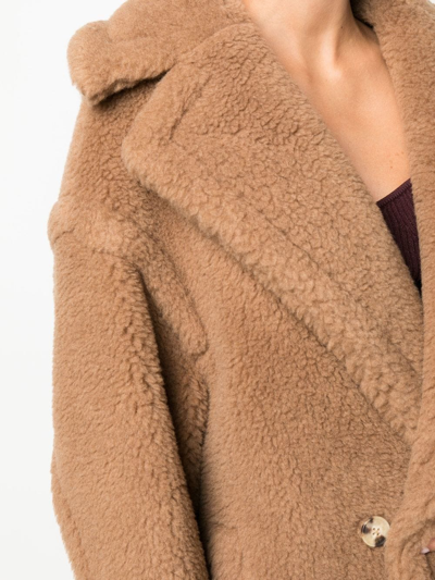 Shop Max Mara Teddy Bear Icon Oversized Coat In Brown