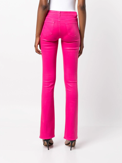 Shop L Agence Selma High-rise Bootcut Jeans In Pink