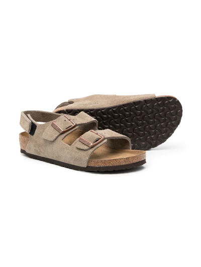 Shop Birkenstock Milano Hl Leather Sandals In Green