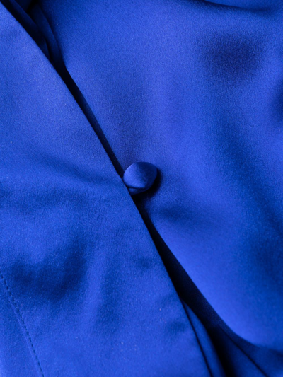 Shop La Perla Silk-satin Robe In Blue