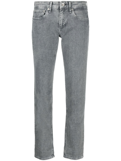 Shop Rag & Bone Mid-rise Skinny Jeans In Grey