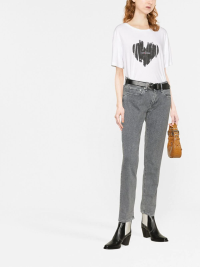 Shop Rag & Bone Mid-rise Skinny Jeans In Grey