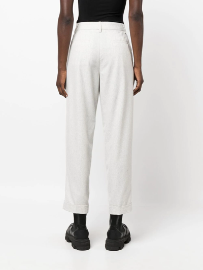 Closed Glow Up High Waist Wide Leg Corduroy Pants In Grey