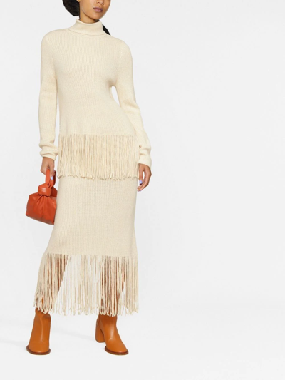 Shop Zimmermann Fringed-edge Knitted Top In Neutrals