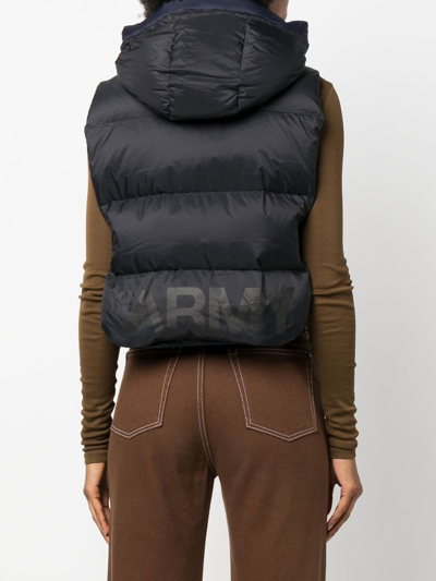 Shop Yves Salomon Rear Logo-print Padded Vest In Black