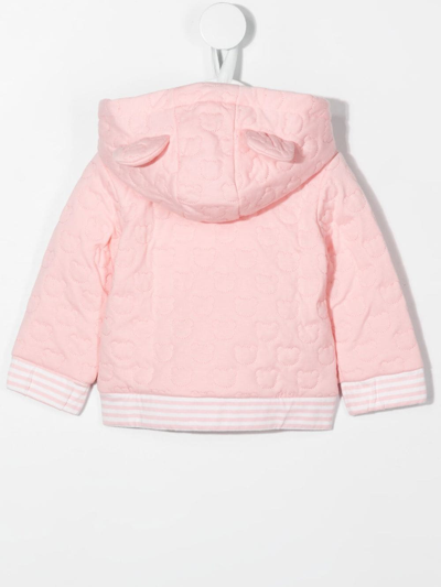 Shop Moschino Teddy Padded Jacket In Pink