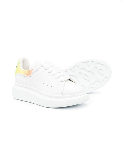 Shop Alexander Mcqueen Calf-leather Lo-top Sneakers In White
