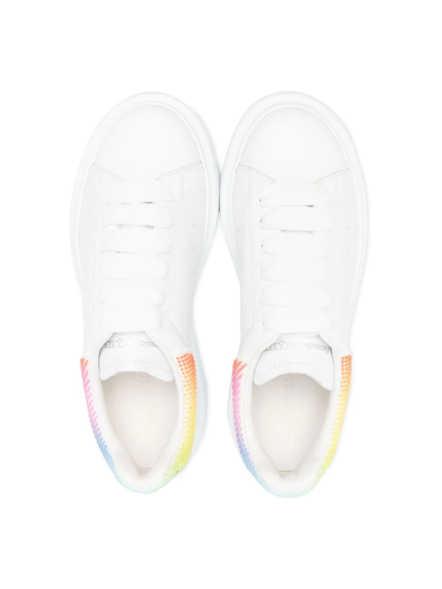 Shop Alexander Mcqueen Calf-leather Lo-top Sneakers In White