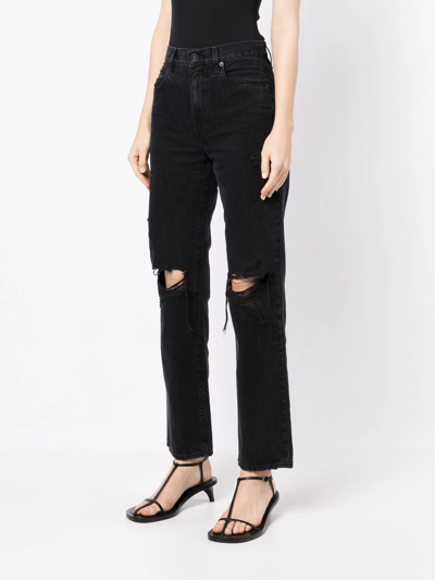 Slvrlake London Ripped-detailed Jeans In Schwarz