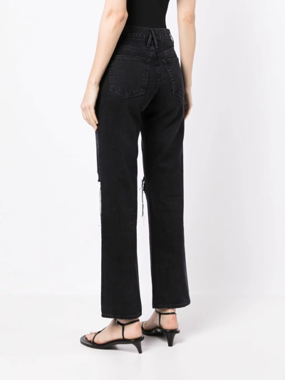 Slvrlake London Ripped-detailed Jeans In Schwarz