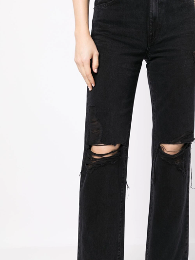 Slvrlake London Ripped-detailed Jeans In Schwarz