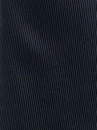 Shop Karl Lagerfeld Embroidered-logo Silk Tie In Blau