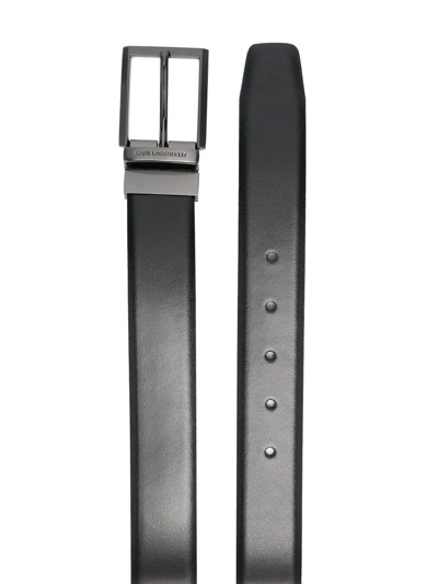 Shop Karl Lagerfeld Reversible Square-buckle Belt In Schwarz