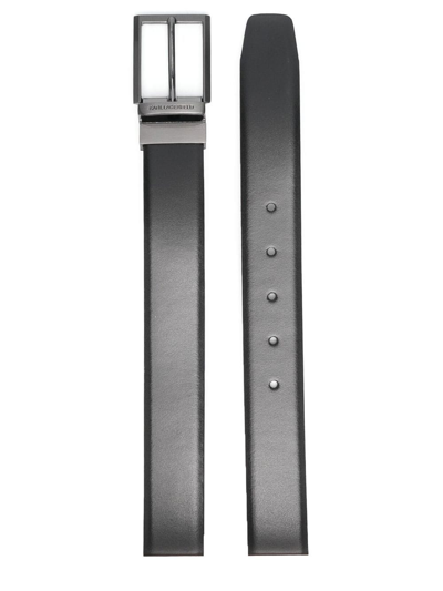 Shop Karl Lagerfeld Reversible Square-buckle Belt In Schwarz