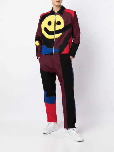 Shop Bethany Williams Jersey Patchwork Smiley Jacket In Mehrfarbig